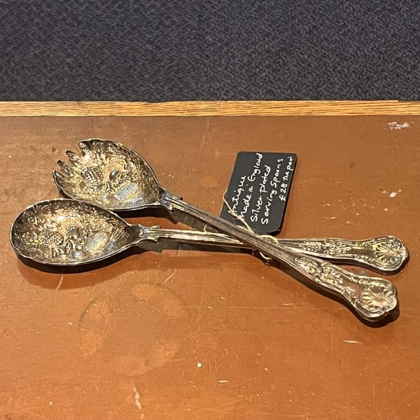 Antique Silver Plated Serving Spoons Made In England