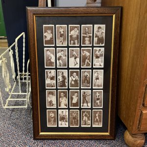 Lovely Set Of 25 Framed Boxing Cigarette Cards