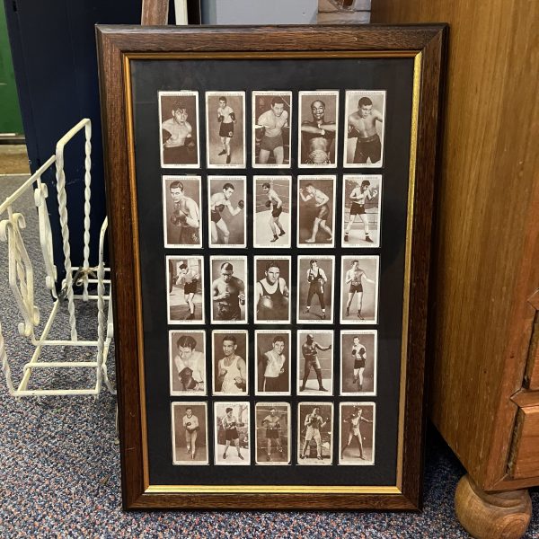 Lovely Set Of 25 Framed Boxing Cigarette Cards