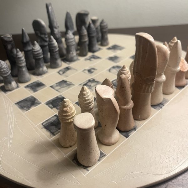 Lovely African Hand Carved Soapstone Chess Set - Image 2