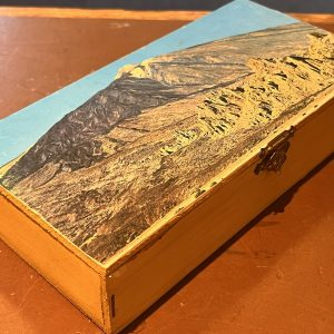 Vintage Box of Lava & Mineral Rocks from Mt Teide, Tenerife