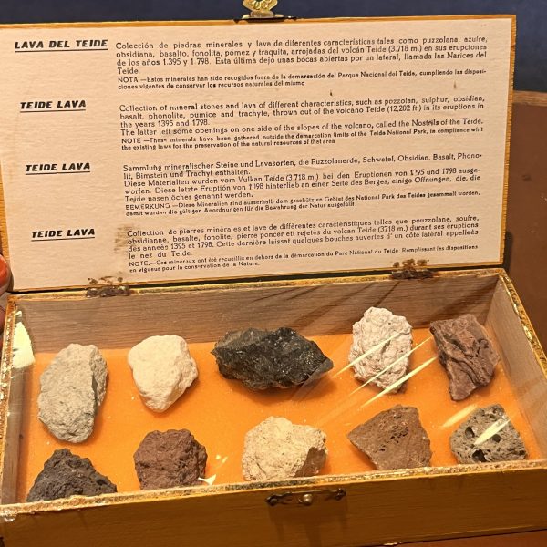 Vintage Box of Lava & Mineral Rocks from Mt Teide, Tenerife - Image 2