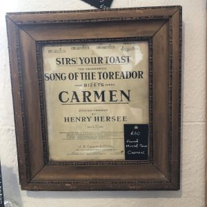 Carmen - Framed Musical Score Cover