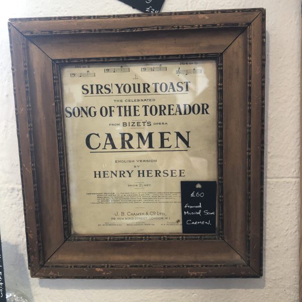 Carmen - Framed Musical Score Cover