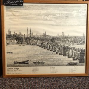 Framed Print of London Bridge 1749