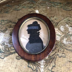 Antique Victorian Silhouette in Frame
