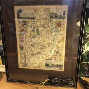 Map of Nottinghamshire - c1840, Framed
