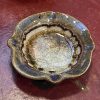 Pretty USA Pottery glazed dish with integrated crytals - Image 2