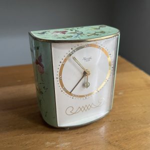 Lovely Hand Painted Keinzle West German Mantle Clock