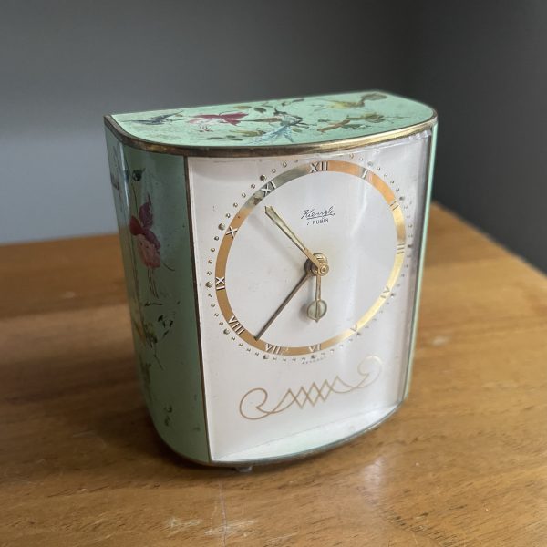 Lovely Hand Painted Keinzle West German Mantle Clock