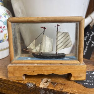 Little Sailing Ship in Glass Case