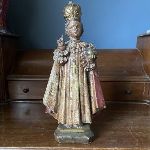 Replica painted plaster statue of infant of Prague