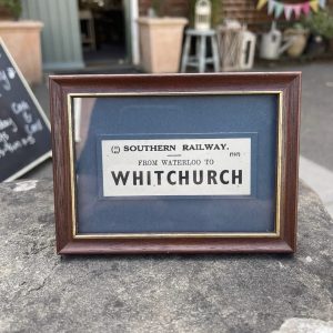 Whitchurch Railway Luggage Label, Framed