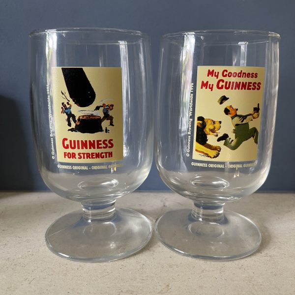 Vintage Guinness Glasses x 2, 1996