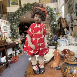 Lovely Handmade Canvas Doll, In The Style Of Lenci