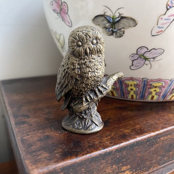 Bronze Owl Figurine, 1988