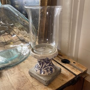 Beautiful Ceramic & Stone Hurricane Lamp