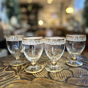 Beautiful set of vintage crystal glasses