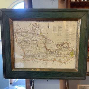 Old Map Of Berkshire, c1800s, Framed