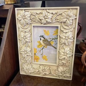 Bird In Floral Vintage Frame