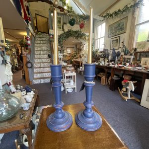 Pair Of Wooden Candlesticks