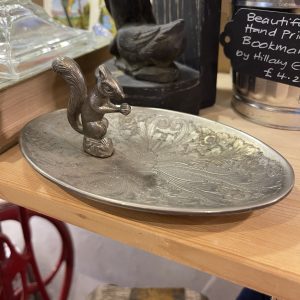 Squirrel On A Dish, Silver Plated