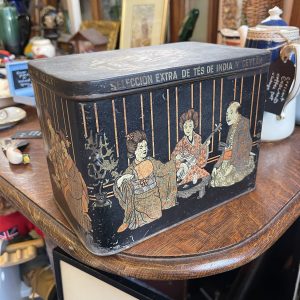 Large Indian Tea Caddy, Japanese Theme