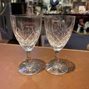 Pair Of Beautiful Crystal Wine Glasses