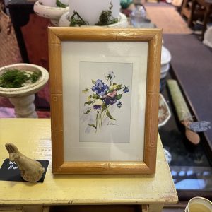 Little Framed Print Of Pansies