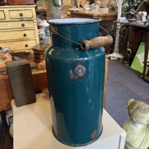 French vintage enamel churn