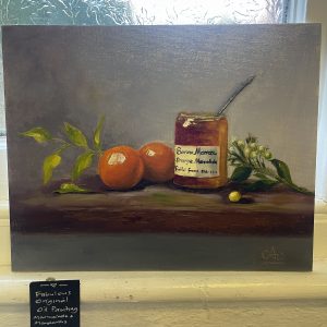 Marmalade & Mandarins- Fabulous Unframed Oil, Local Artist