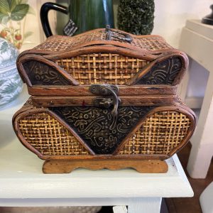 Old Decorative Rattan Treasure Box