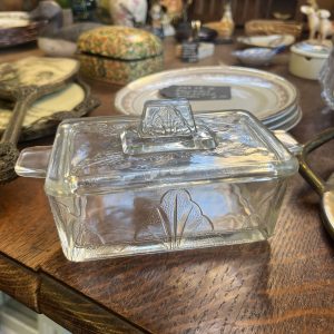 Art Deco 1930’s Glass Butter Dish