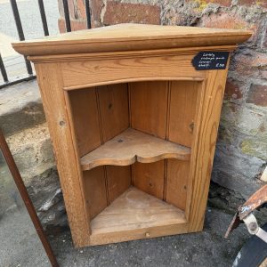 Small Vintage Pine Corner Unit