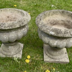 Pair Of Vintage Garden Urns
