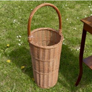 Tall Vintage Wicker Basket