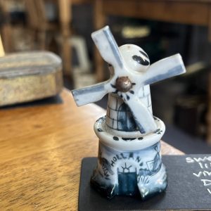 Tiny Vintage Ceramic Dutch Windmill