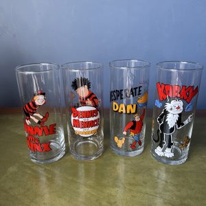 Beano Glasses 1980’s x 4