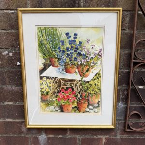 Singer & Flowers, Original Watercolour