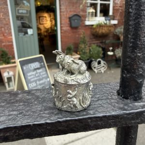 Rabbit Trinket Box, Pewter