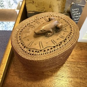Indonesian Hand Woven Frog Box